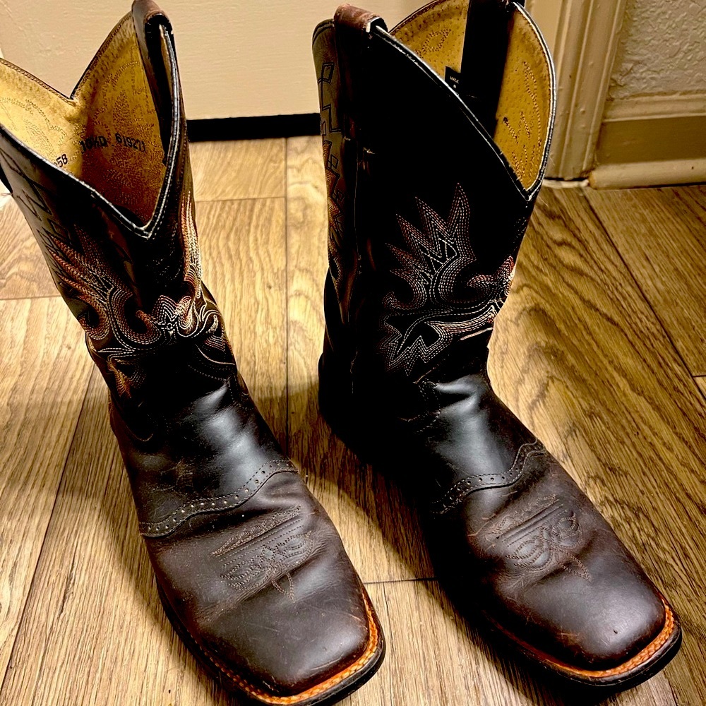 H and H western boots brown size 10 1/2 D